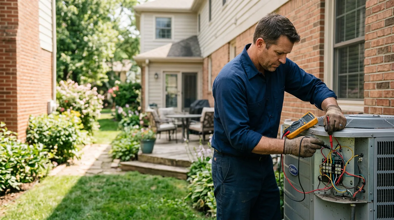 HVAC technician working near East Hampton, NY